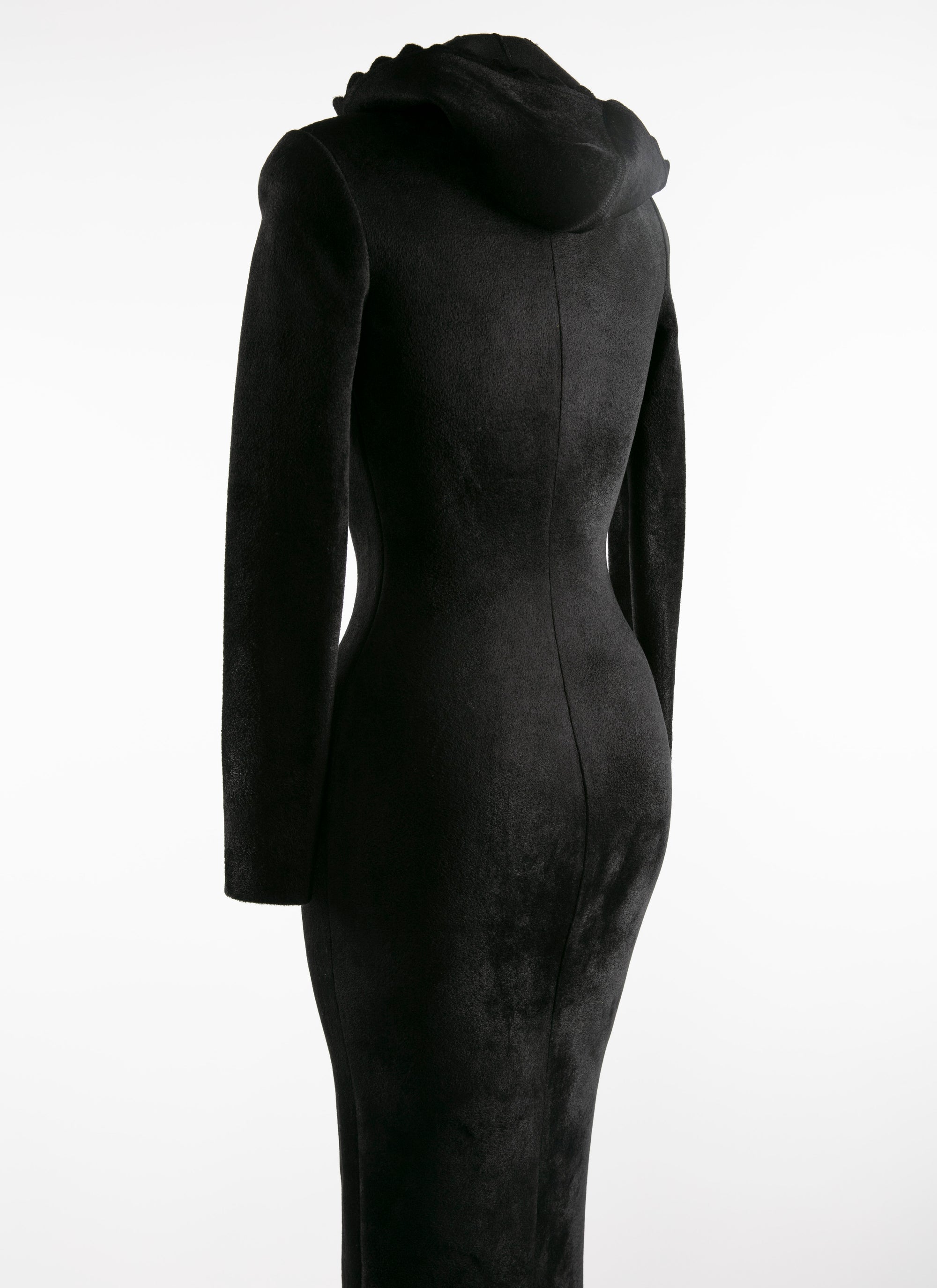 Hooded wrap dress - Alaia Black