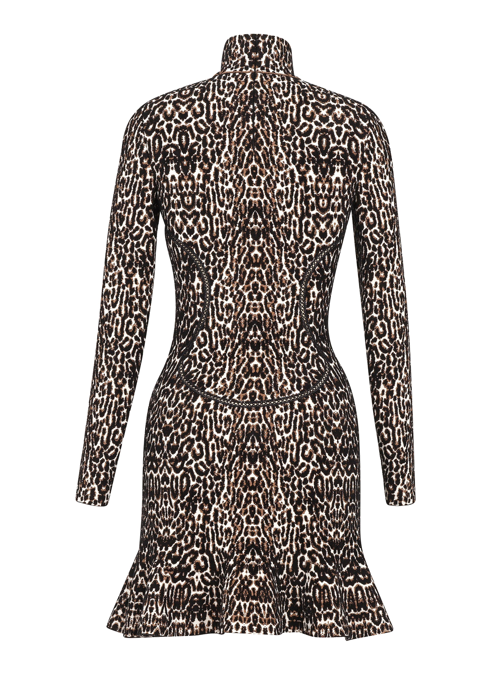 Robe à col montant - Noir & Ivoire