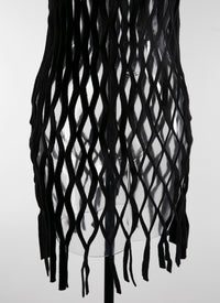 Short dress in fishnet - Alaia Black
