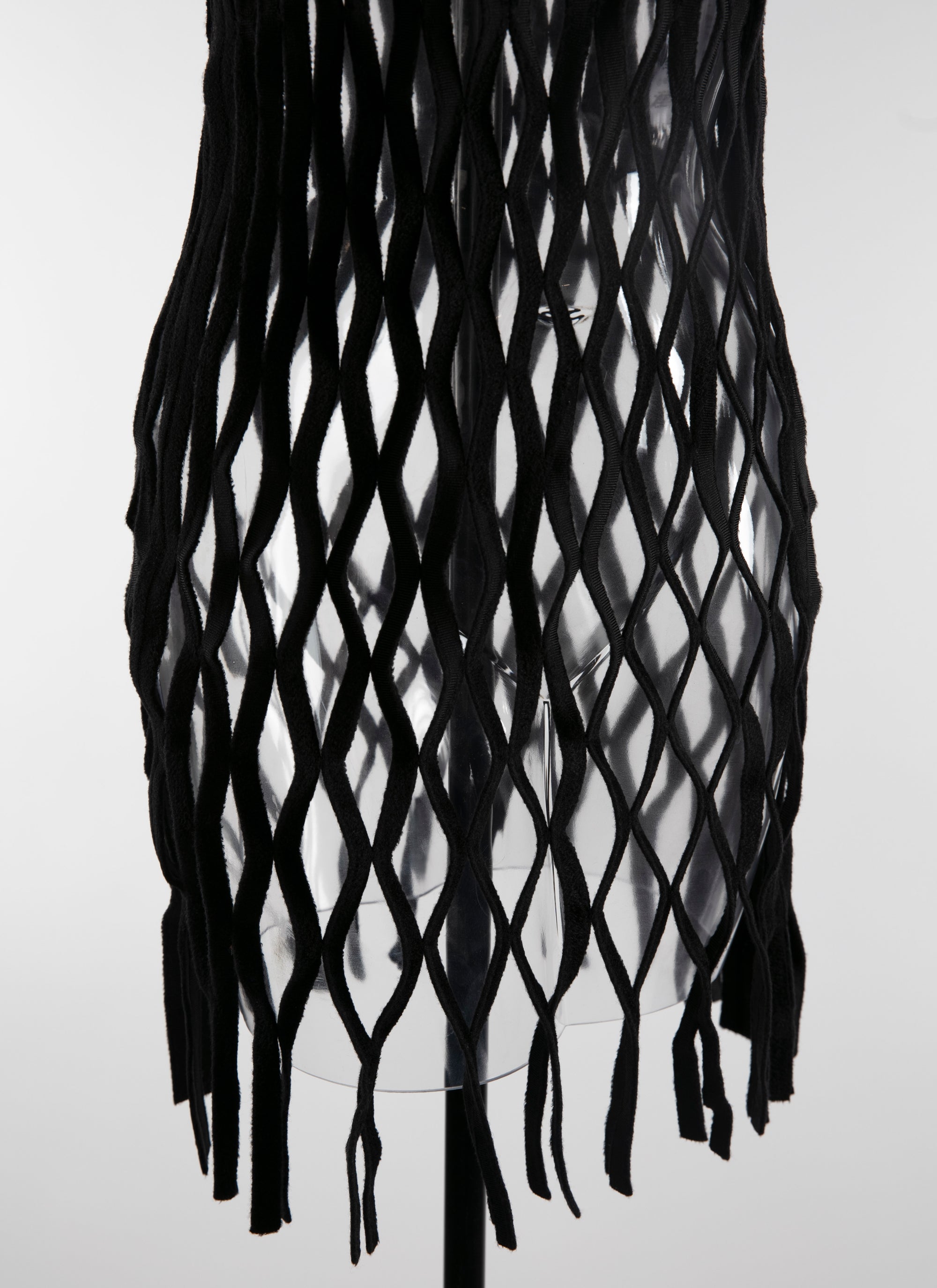 Short dress in fishnet - Alaia Black