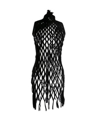 Short dress in fishnet - Alaia Black