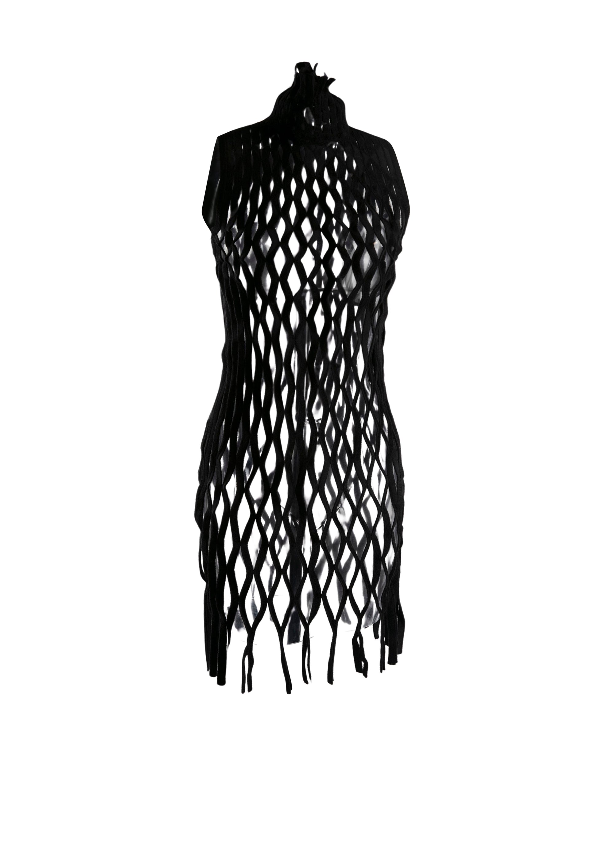 Short dress in fishnet - Alaia Black