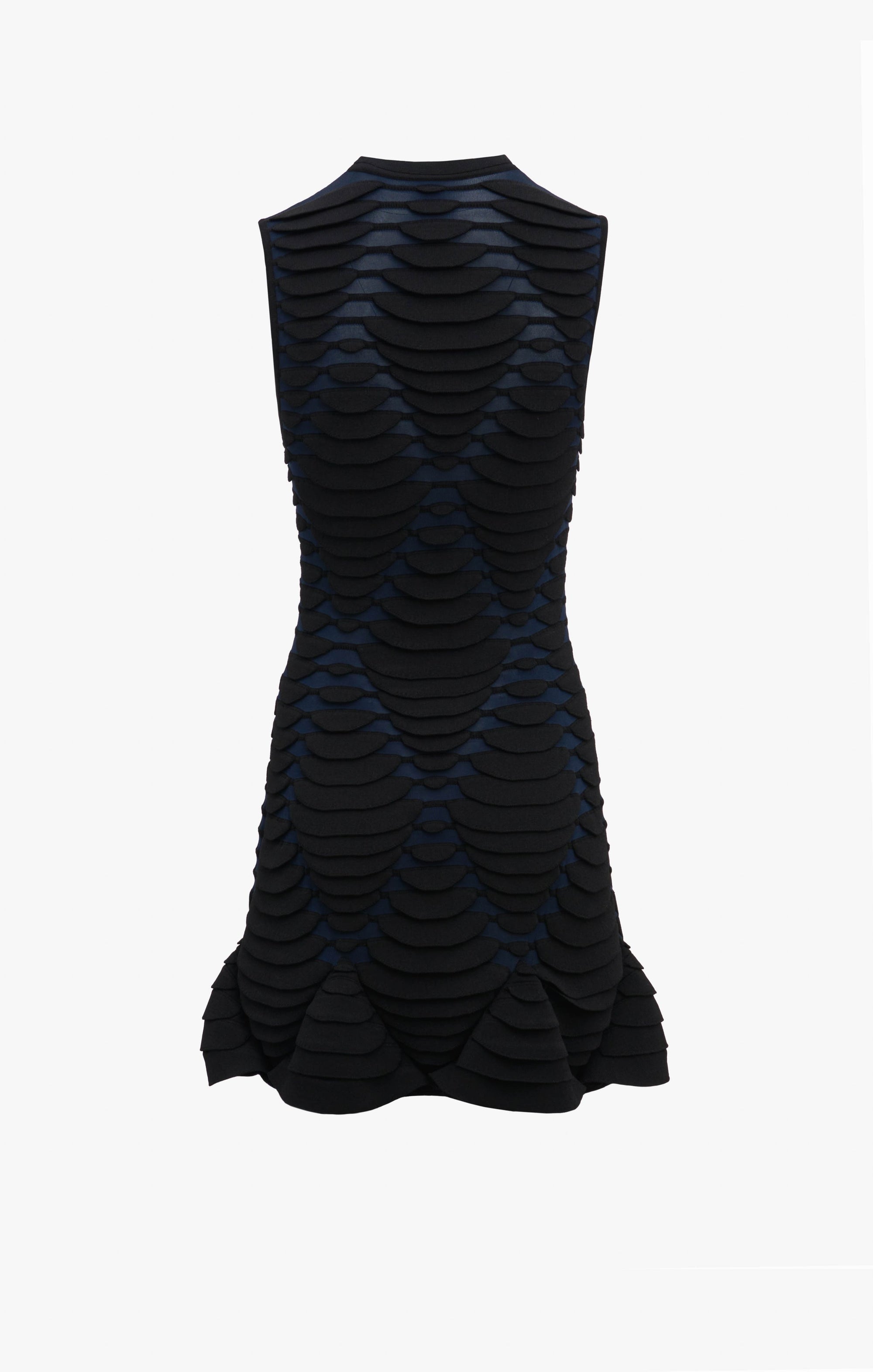Python print flared dress - Navy & Black