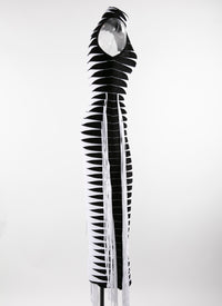 Robe col haut - Noir & Blanc