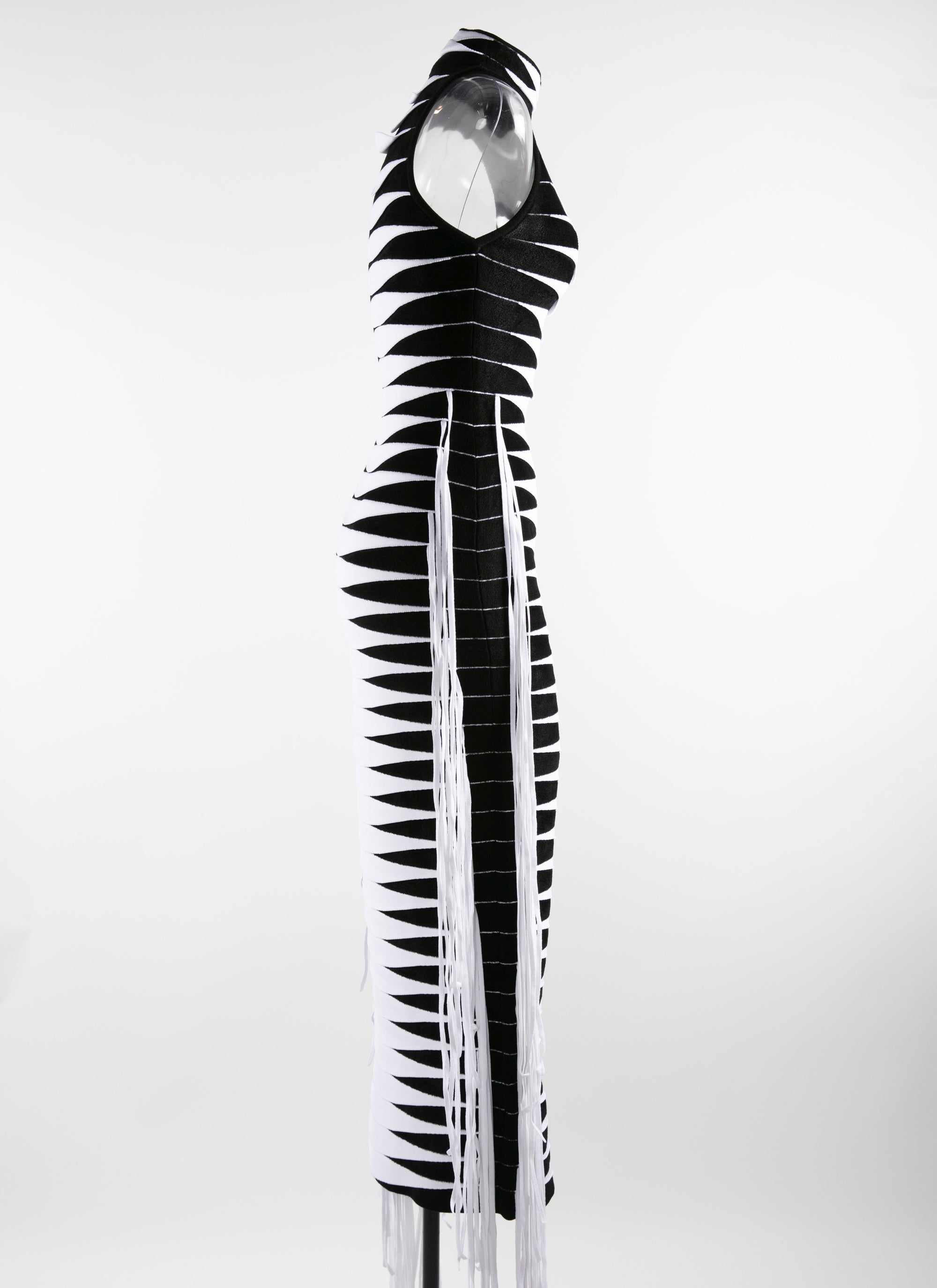 Robe col haut - Noir & Blanc