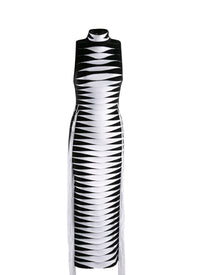 Robe col haut - Noir & Blanc