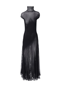 Robe longue sans manches en soie mélangée - Noir Alaïa