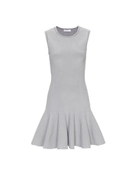 Sleeveless peplum dress - Silver