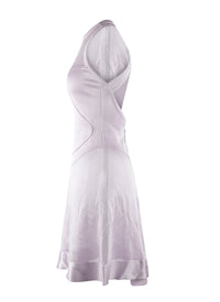 Robe courte à dos ouvert avec bretelles croisés - Lilas