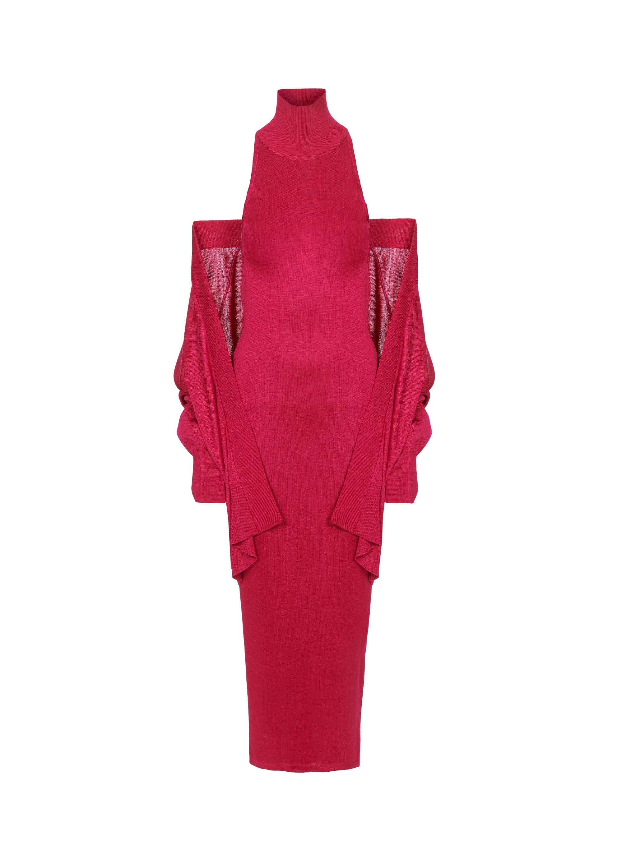 Robe longue à manches longues - Fuschia