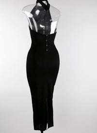 Robe longue à manches longues - Noir Alaia