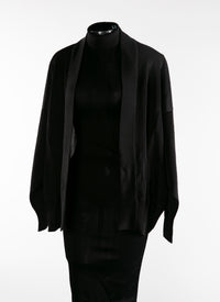 Robe longue à manches longues - Noir Alaia