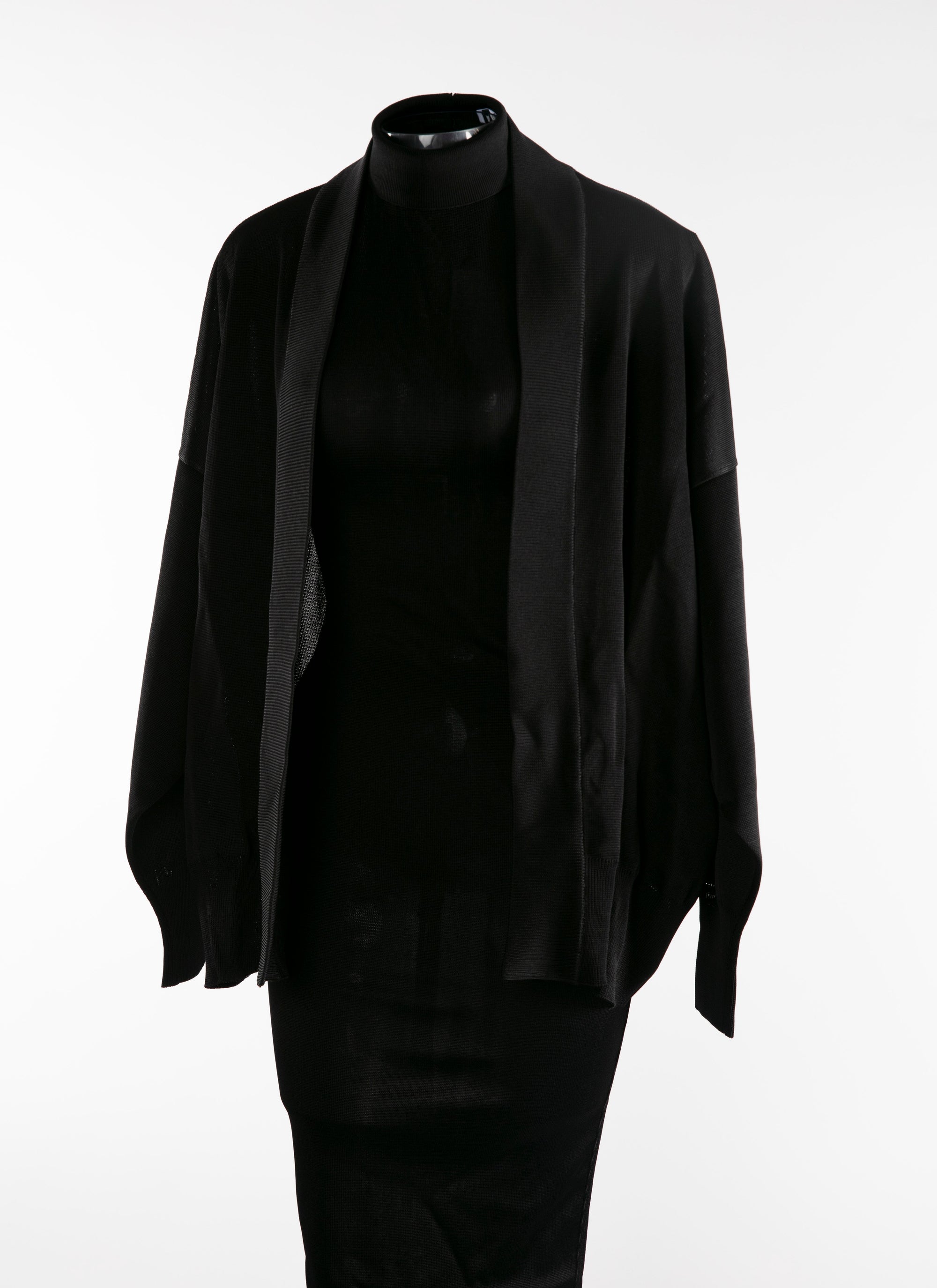 Long dress with long sleeves - Black Alaïa