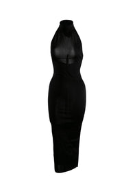 Robe longue à manches longues - Noir Alaia