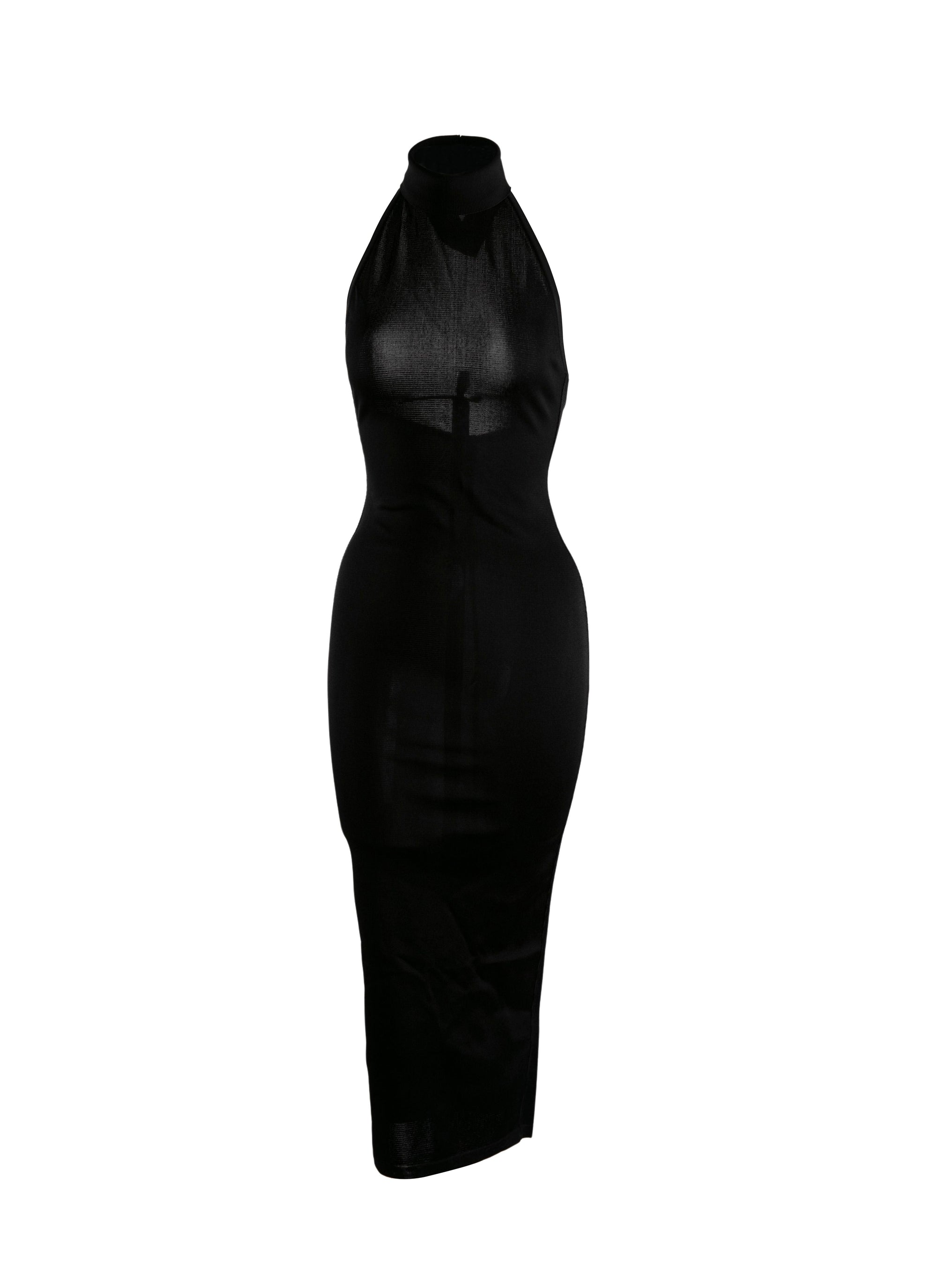 Robe longue à manches longues - Noir Alaia