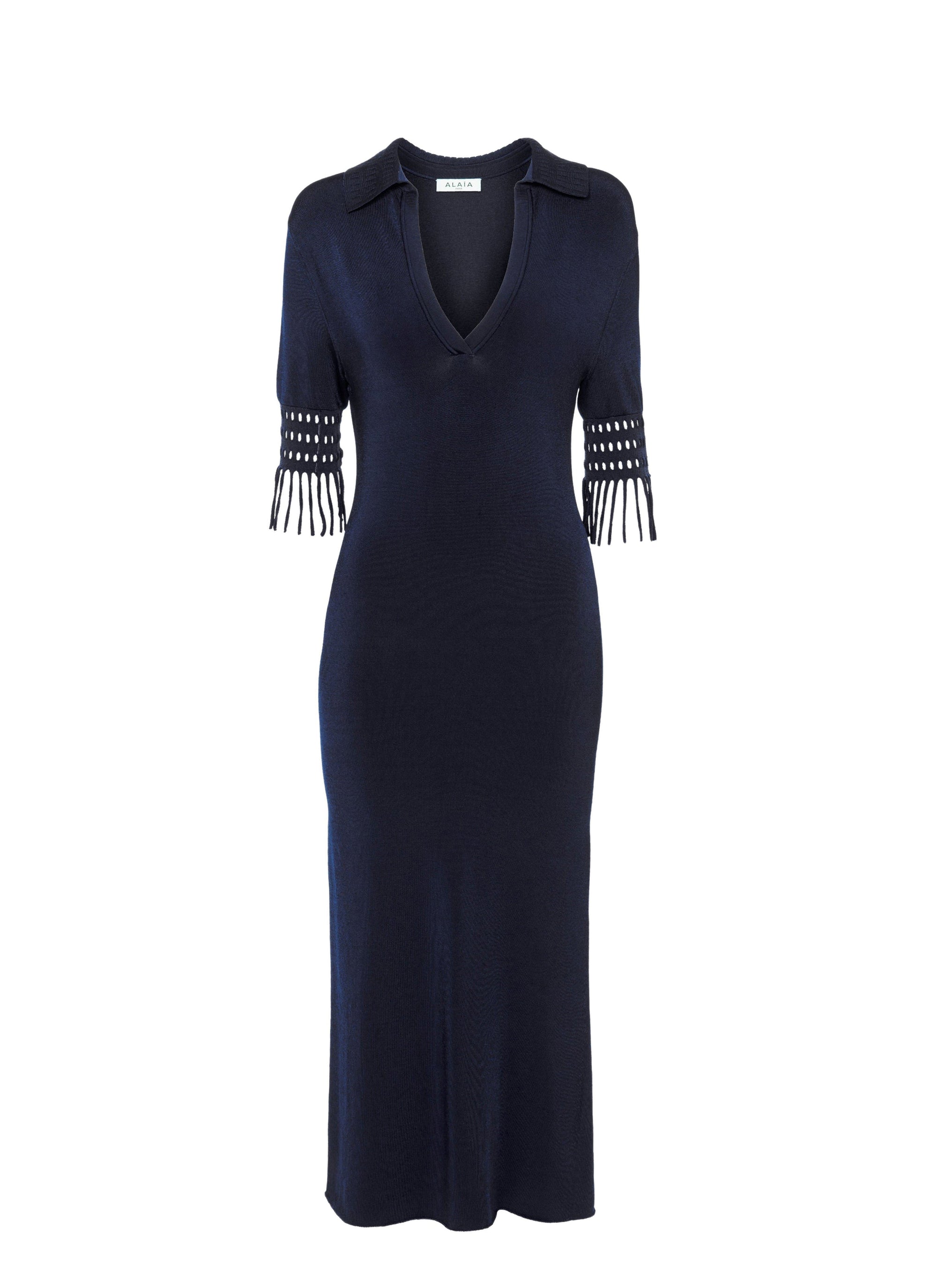 Polo neck dress - Navy