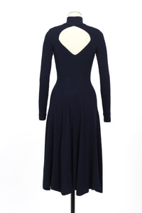 Robe longue dos nu - Marine