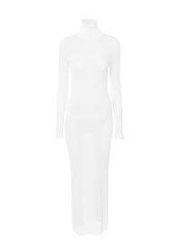 Robe moulante transparente - Blanc