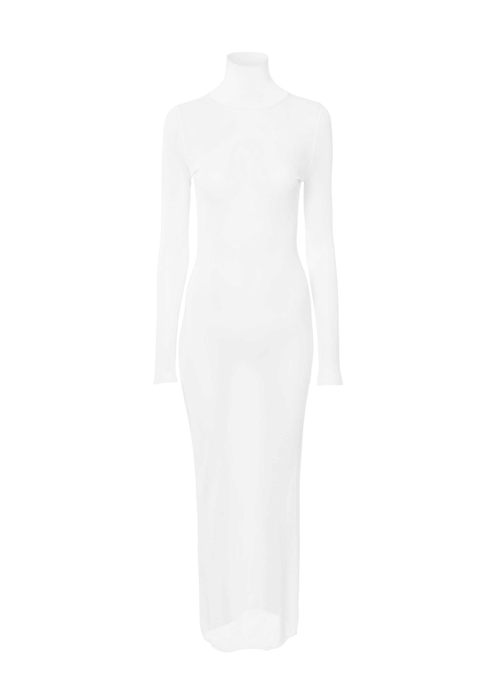 Robe moulante transparente - Blanc