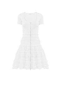 Robe Crinoline zippée - Blanc Optique
