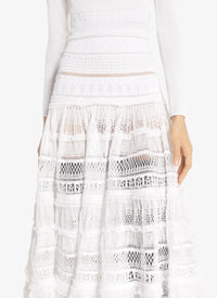 Robe Crinoline brillante longue - Blanc Optique