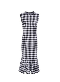 Robe fourreau à carreaux - Noir & Blanc