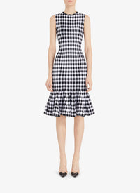 Robe fourreau à carreaux - Noir & Blanc