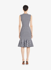 Robe fourreau à carreaux - Noir & Blanc