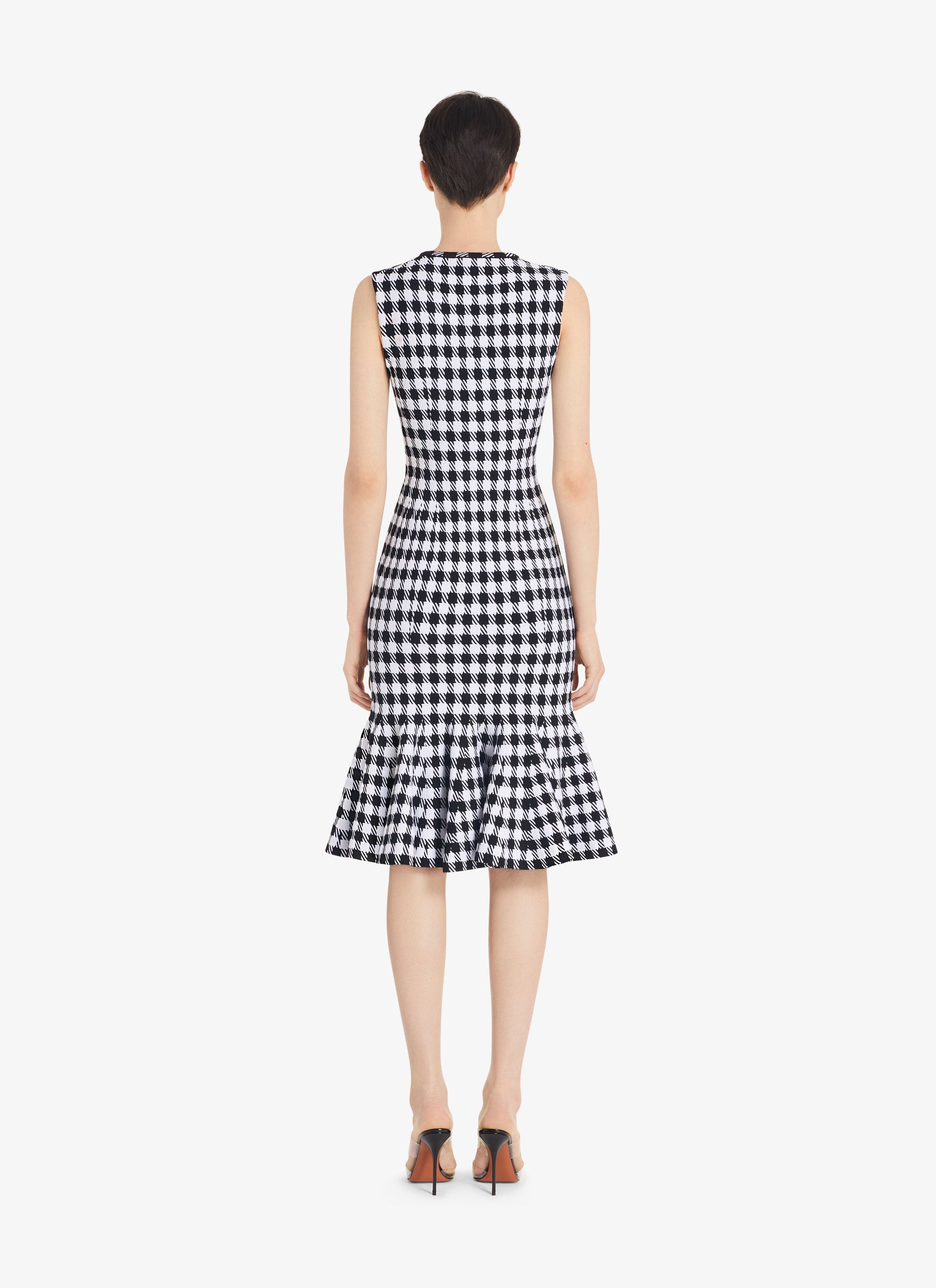 Robe fourreau à carreaux - Noir & Blanc