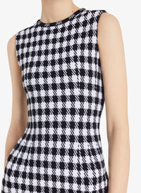 Robe fourreau à carreaux - Noir & Blanc