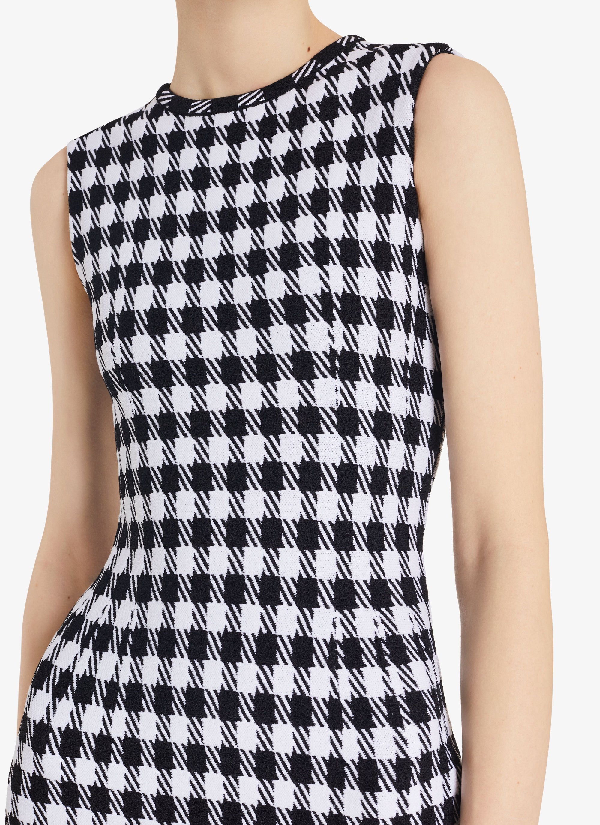 Robe fourreau à carreaux - Noir & Blanc