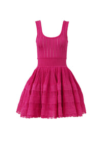 Fluid skater dress - Fuchsia