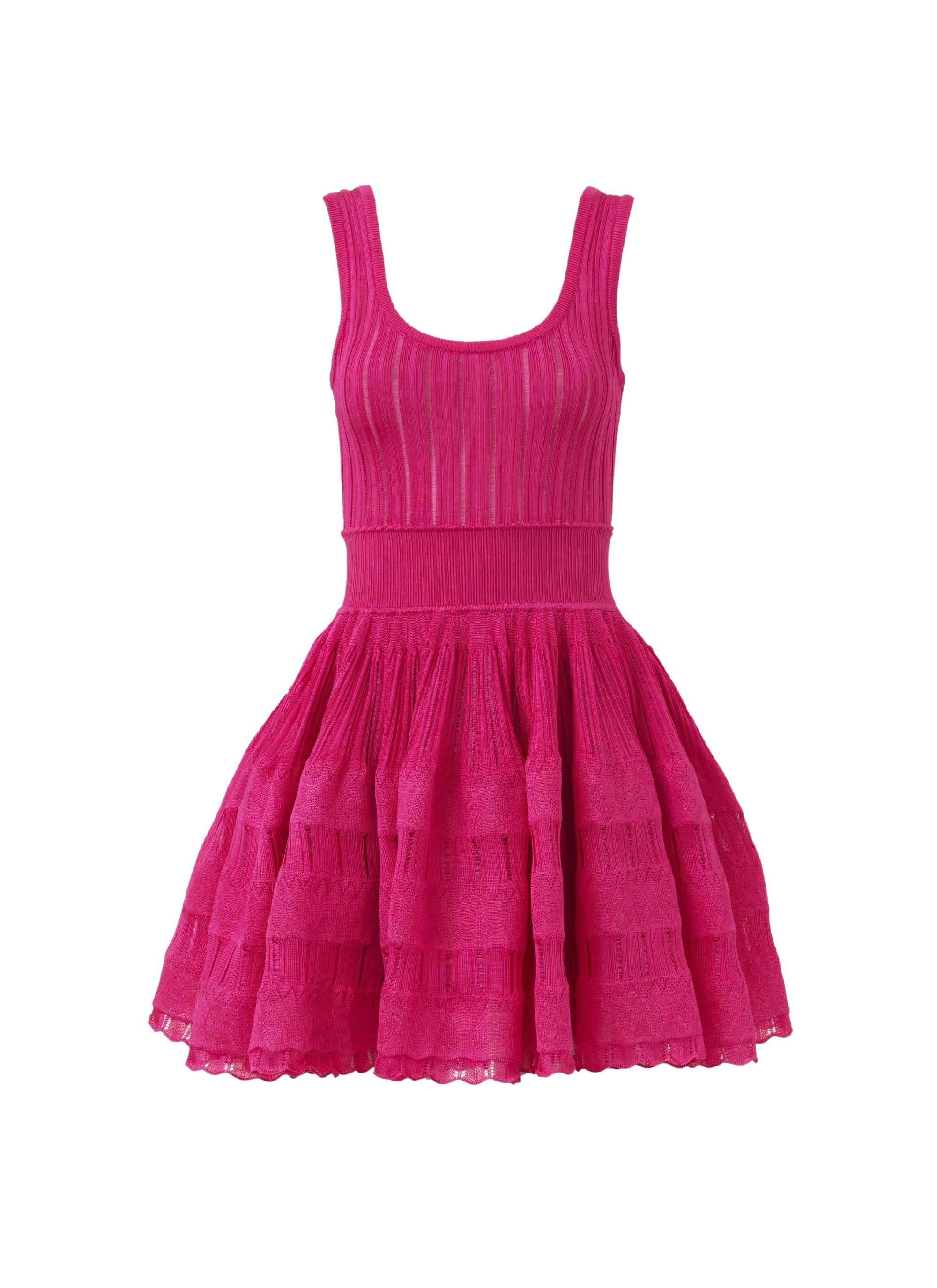 Fluid skater dress - Fuchsia