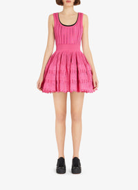 Fluid skater dress - Fuchsia