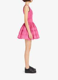 Fluid skater dress - Fuchsia