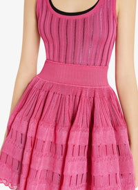 Fluid skater dress - Fuchsia