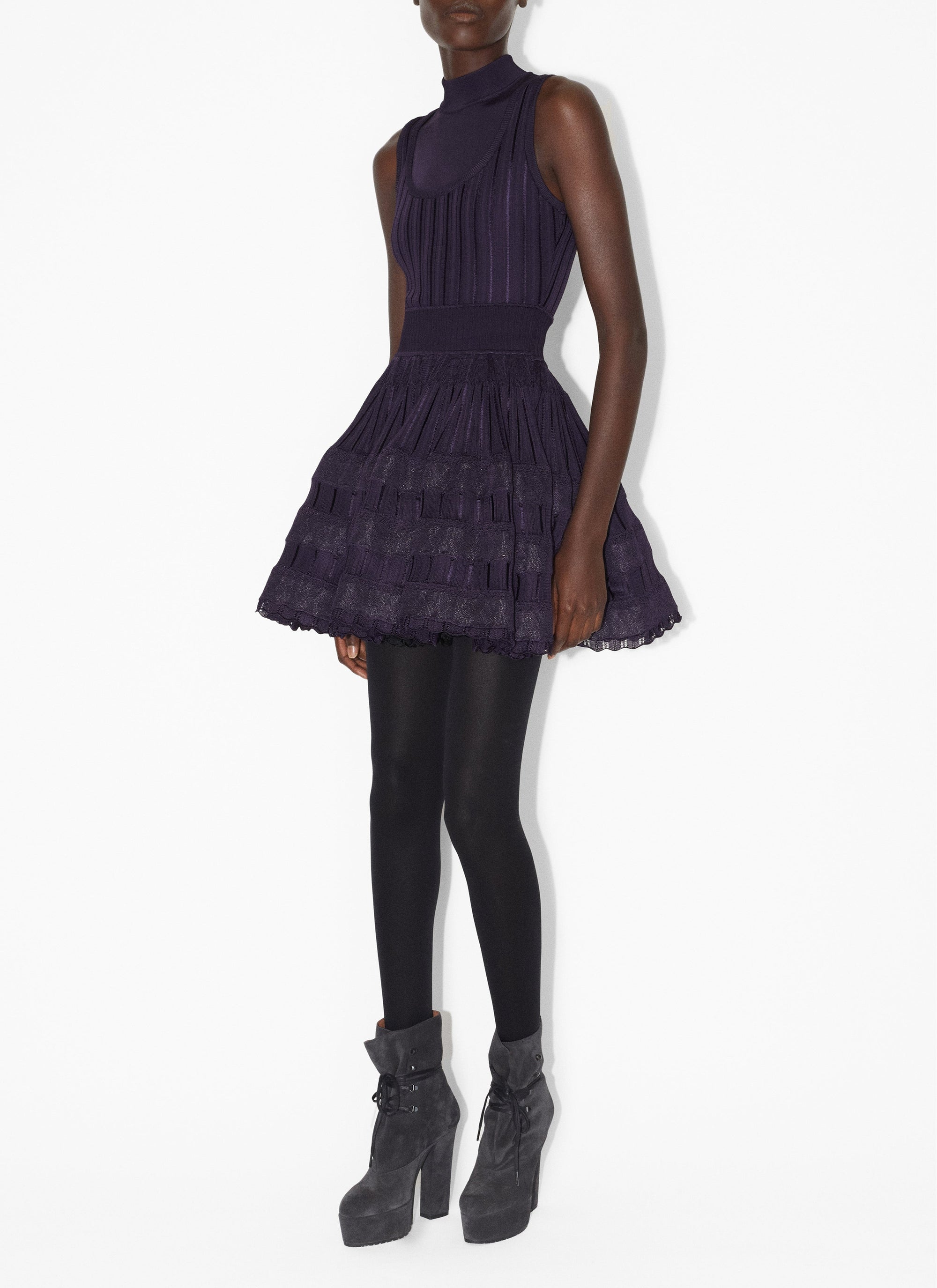 Robe patineuse fluide - Violine