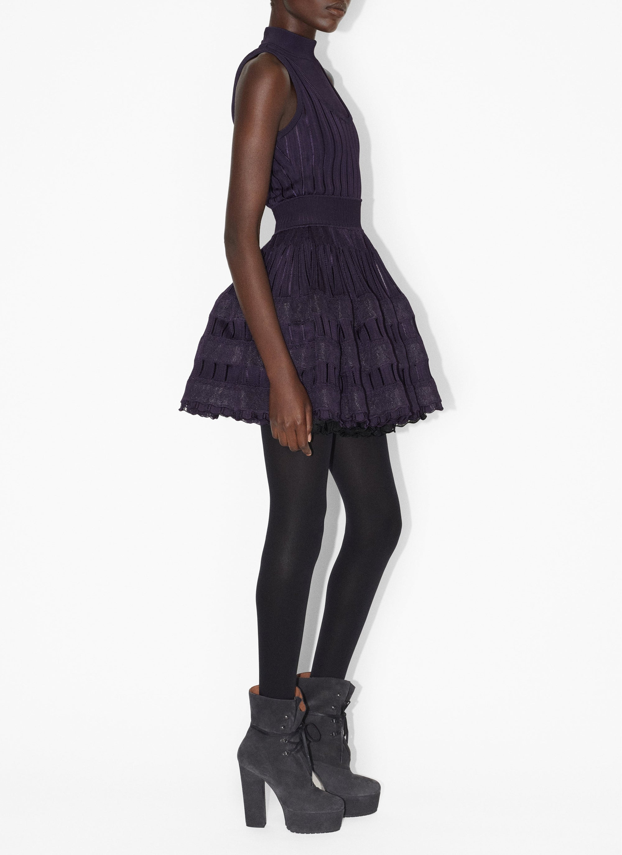 Robe patineuse fluide - Violine