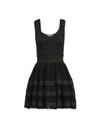 Robe débardeur en laine - Noir & Or