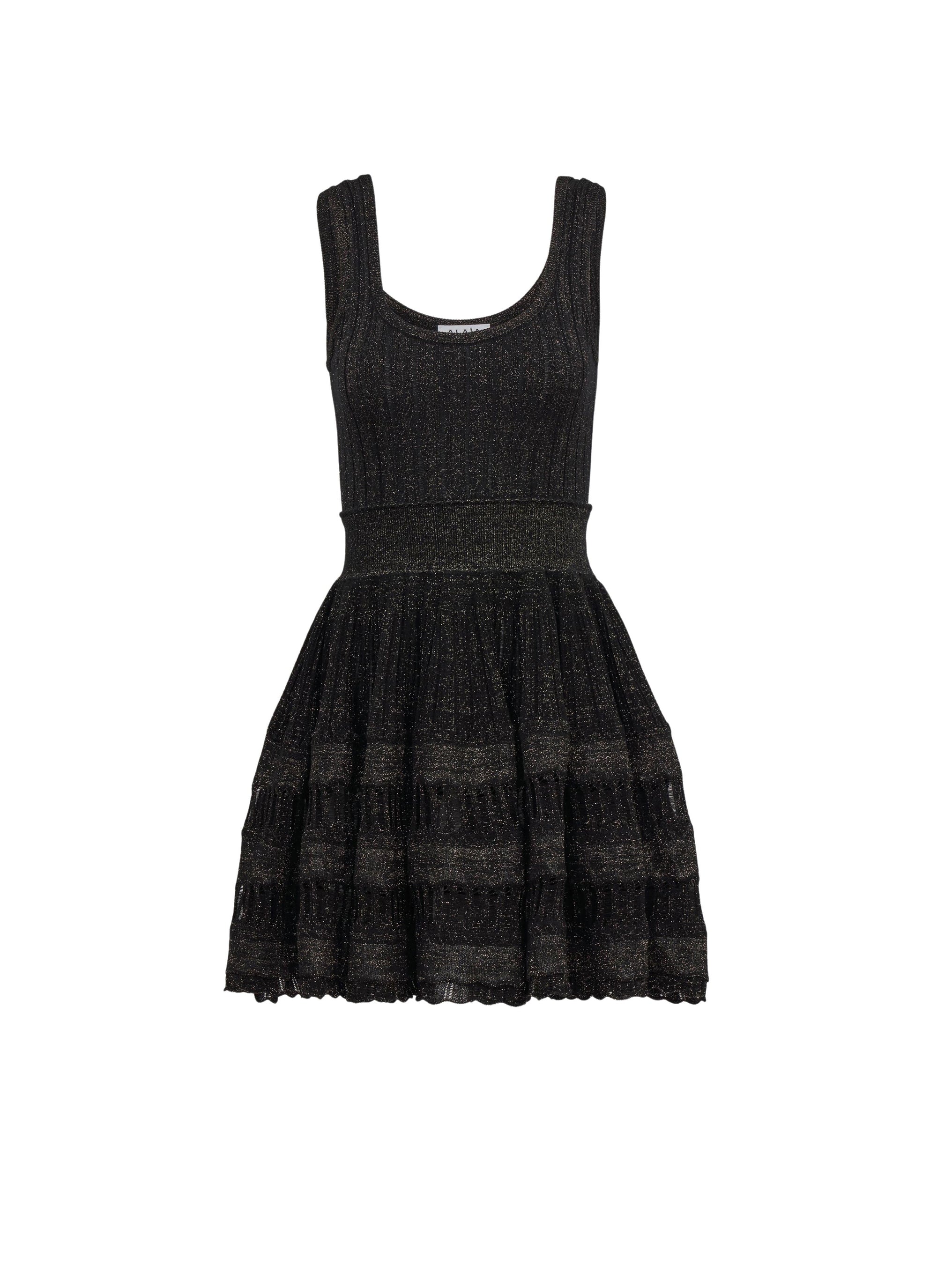 Robe débardeur en laine - Noir & Or
