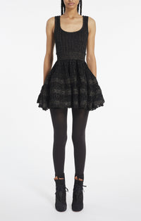 Robe débardeur en laine - Noir & Or