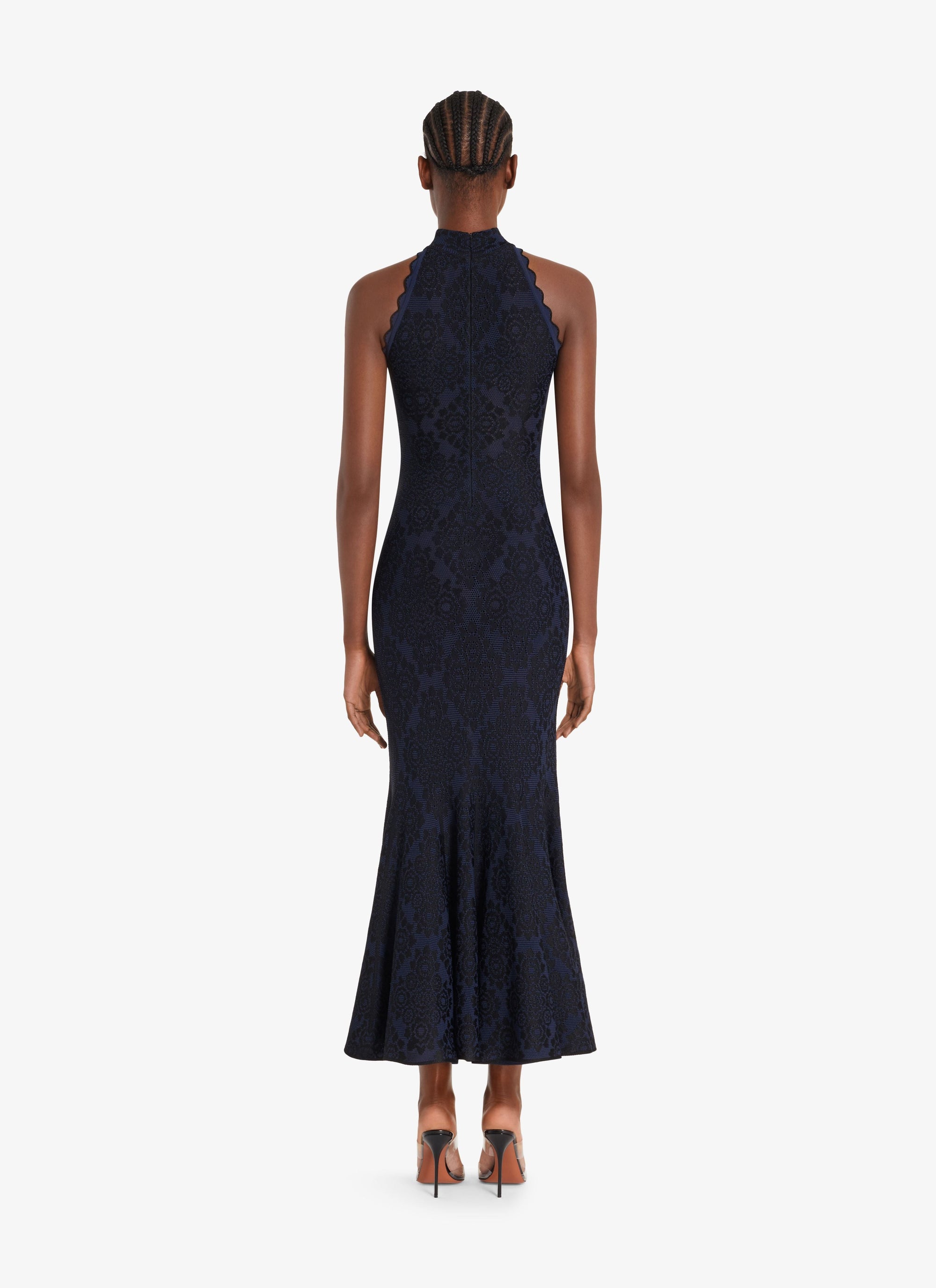 Robe longue Lingerie - Marine & Noir