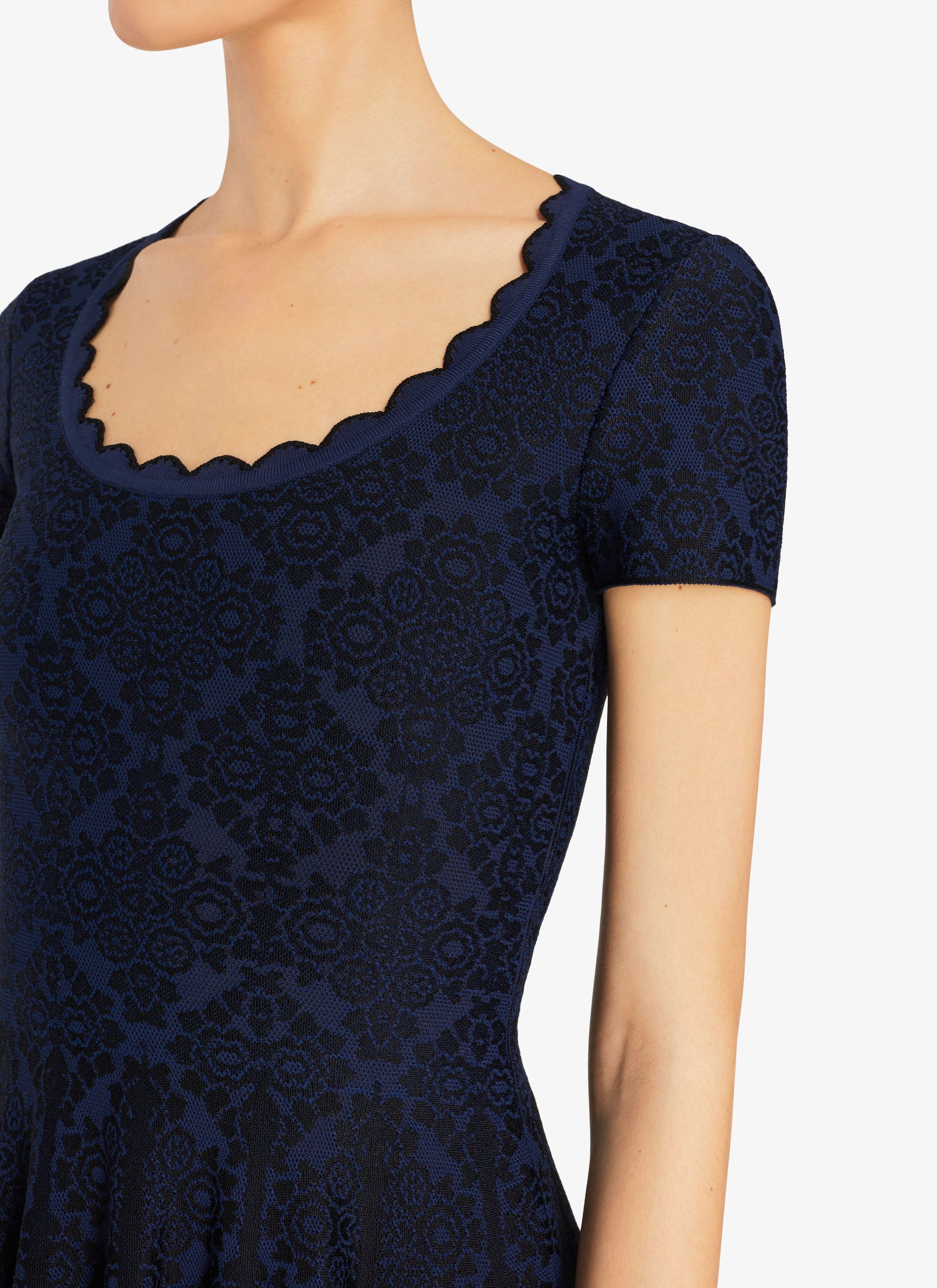 Robe patineuse Lingerie - Marine & Noir