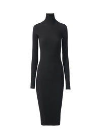 Robe droite cotelée - Noir Alaïa