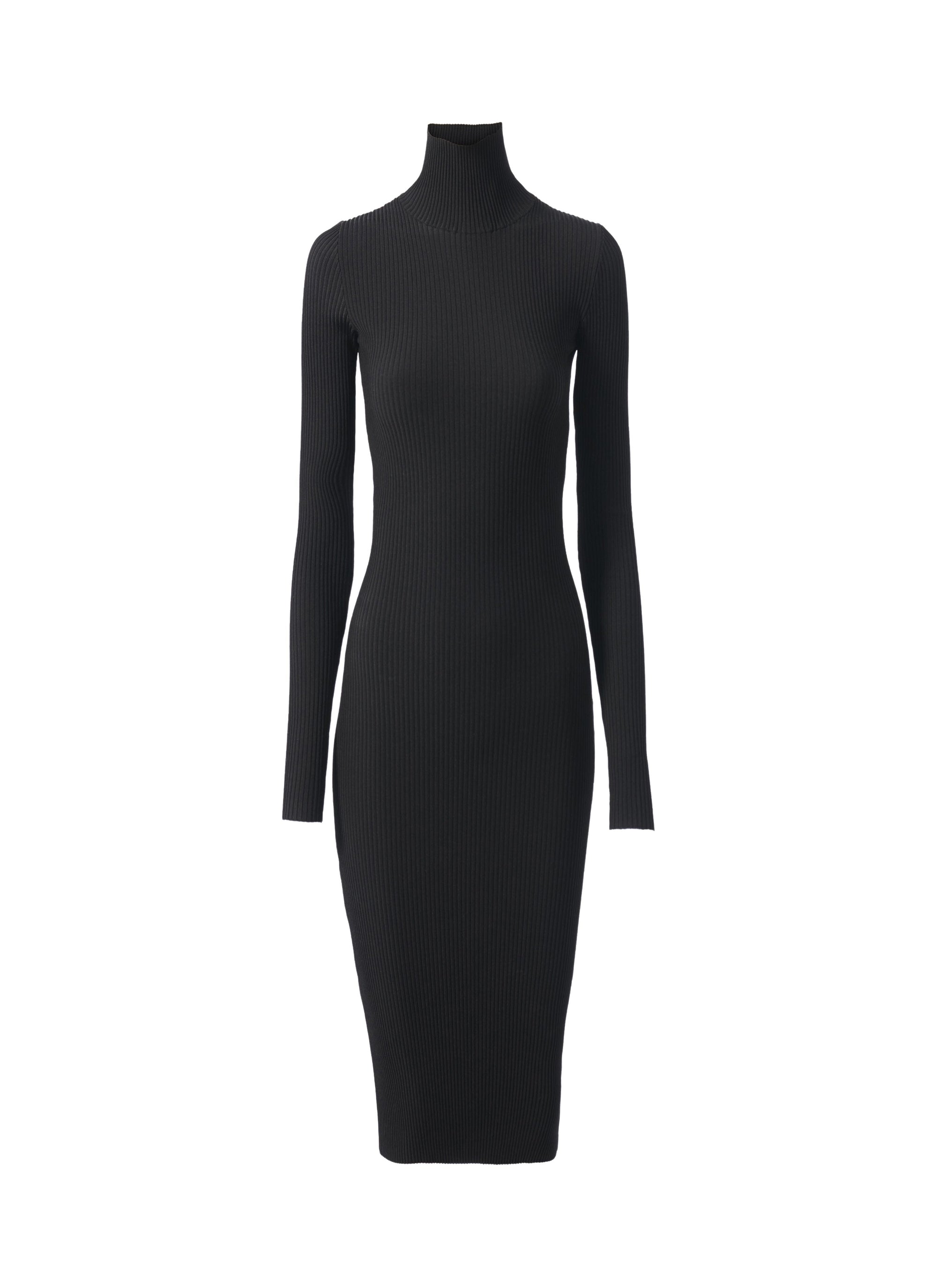 Robe droite cotelée - Noir Alaïa