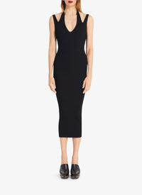 Robe tube côtelée - Noir Alaïa