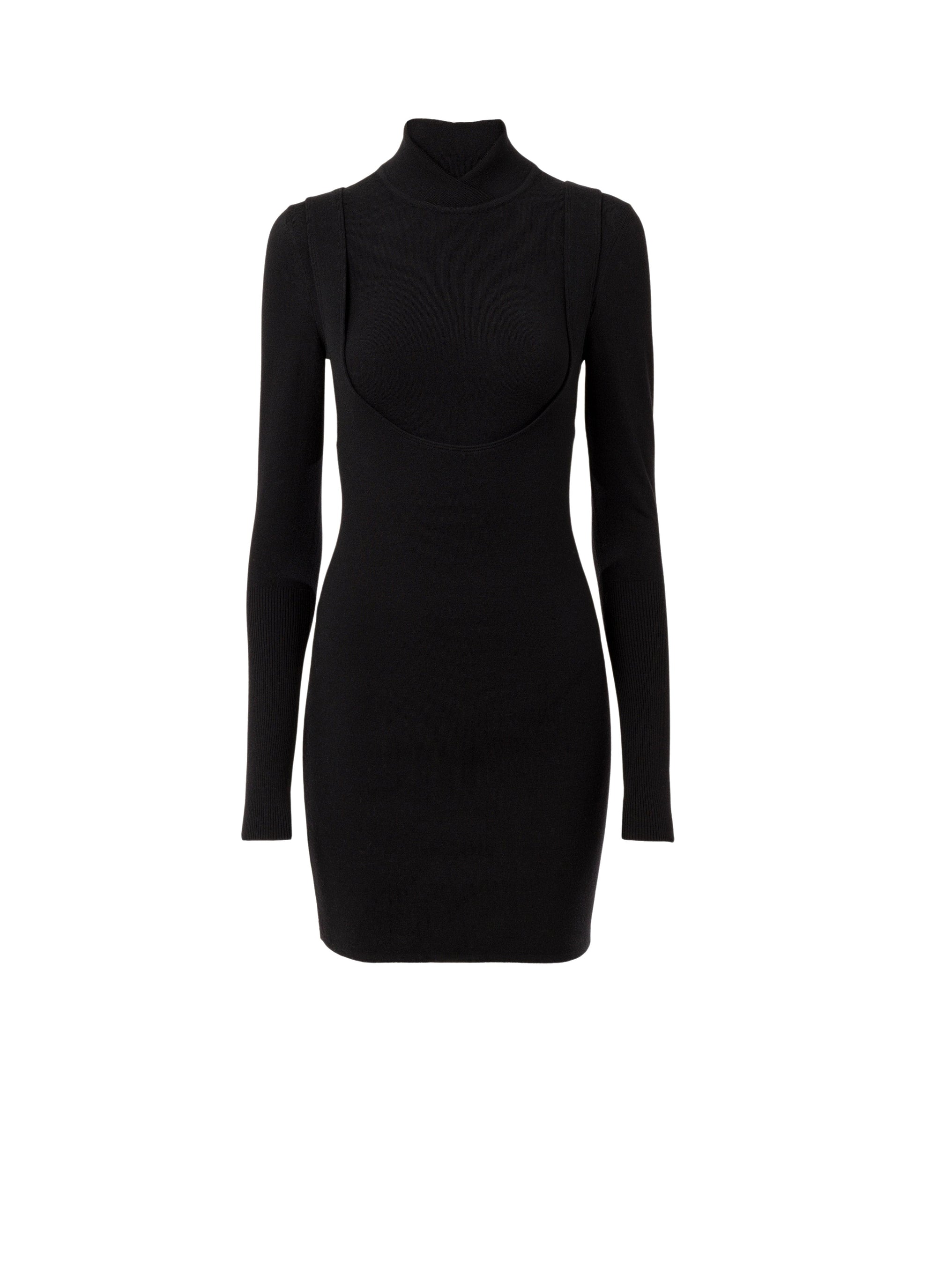 Robe ajustée en laine - Noir Alaïa