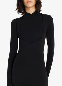 Robe ajustée en laine - Noir Alaïa