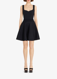 Robe à col cœur en laine - Noir Alaïa