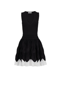 Robe à chevrons bicolore - Noir & Blanc